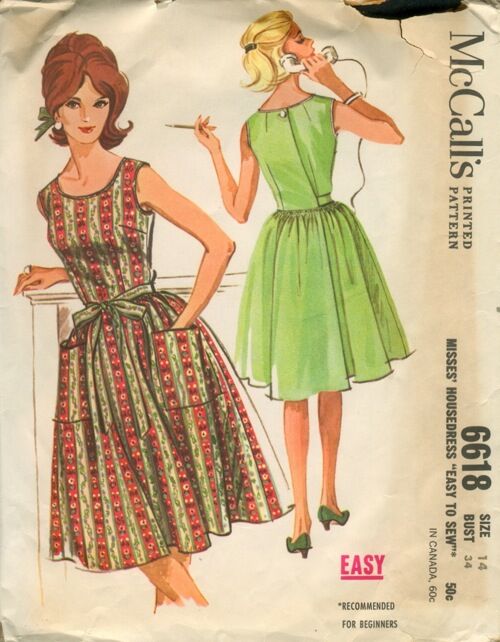 Housedress: McCall’s 1948, 7354, 6618, 5411